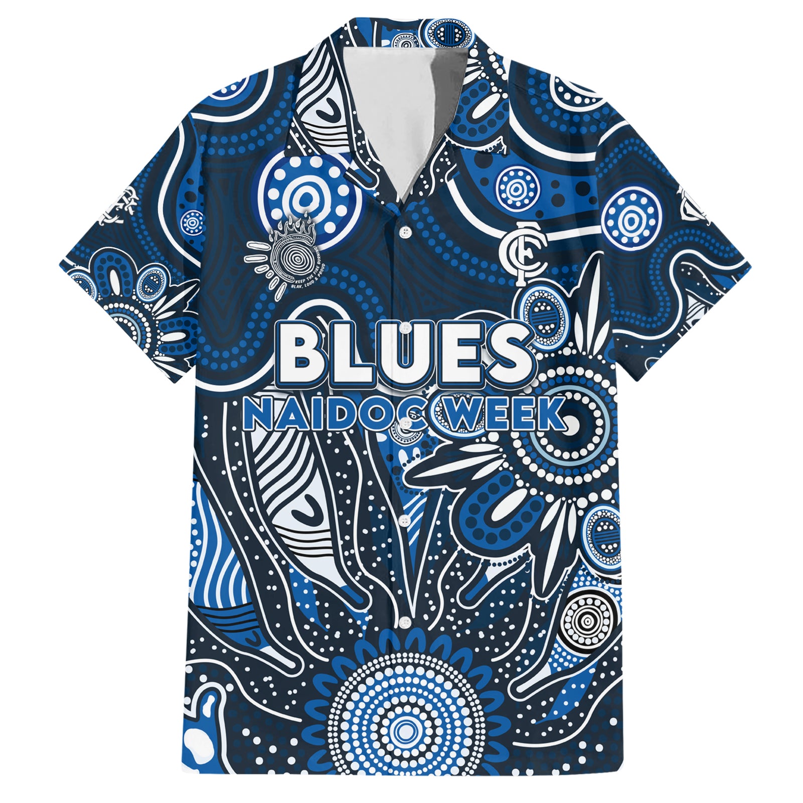 Personalised Blues NAIDOC Week 2024 Hawaiian Shirt Aussie Aboriginal Art - Vibe Hoodie Shop