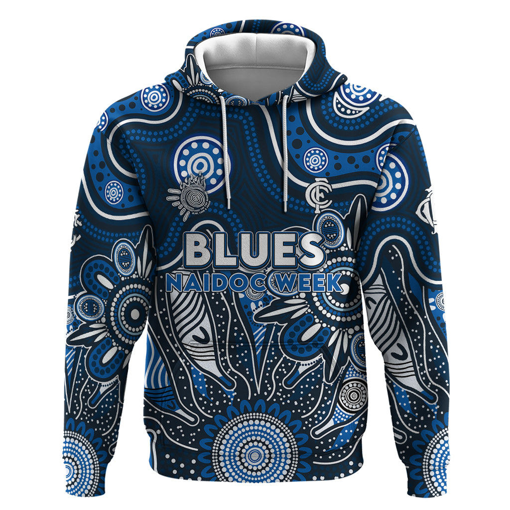 Personalised Blues NAIDOC Week 2024 Hoodie Aussie Aboriginal Art - Vibe Hoodie Shop