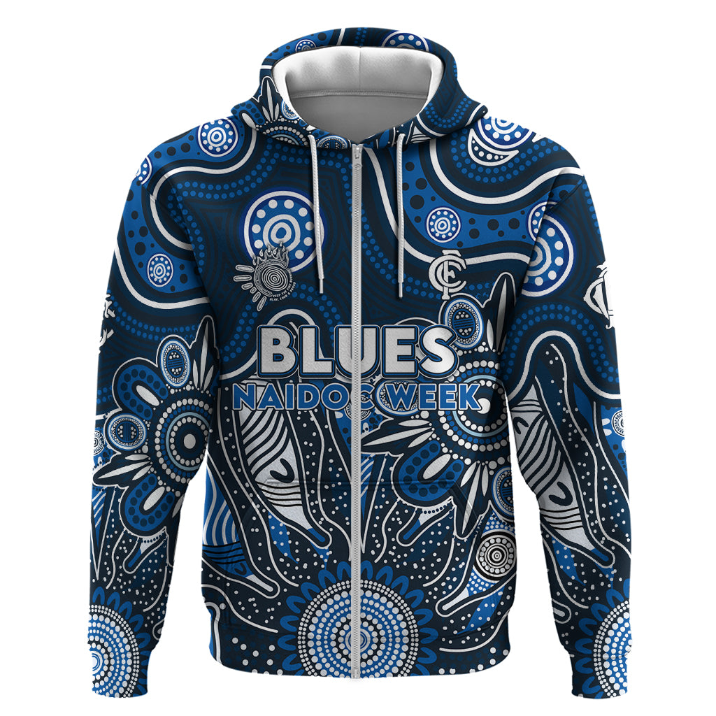 Personalised Blues NAIDOC Week 2024 Hoodie Aussie Aboriginal Art - Vibe Hoodie Shop