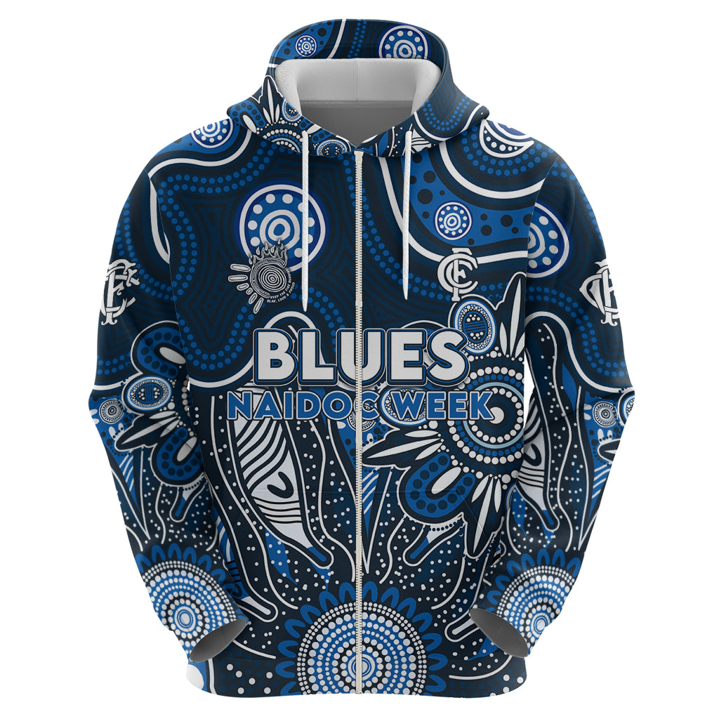 Personalised Blues NAIDOC Week 2024 Hoodie Aussie Aboriginal Art - Vibe Hoodie Shop