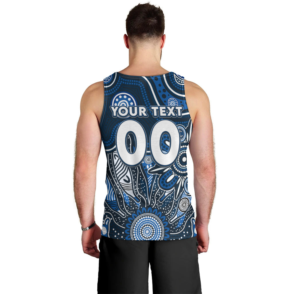 Personalised Blues NAIDOC Week 2024 Men Tank Top Aussie Aboriginal Art - Vibe Hoodie Shop