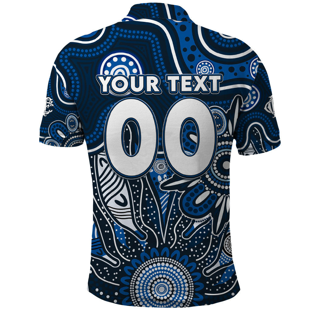 Personalised Blues NAIDOC Week 2024 Polo Shirt Aussie Aboriginal Art - Vibe Hoodie Shop