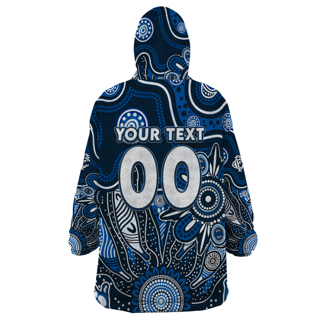 Personalised Blues NAIDOC Week 2024 Wearable Blanket Hoodie Aussie Aboriginal Art - Vibe Hoodie Shop