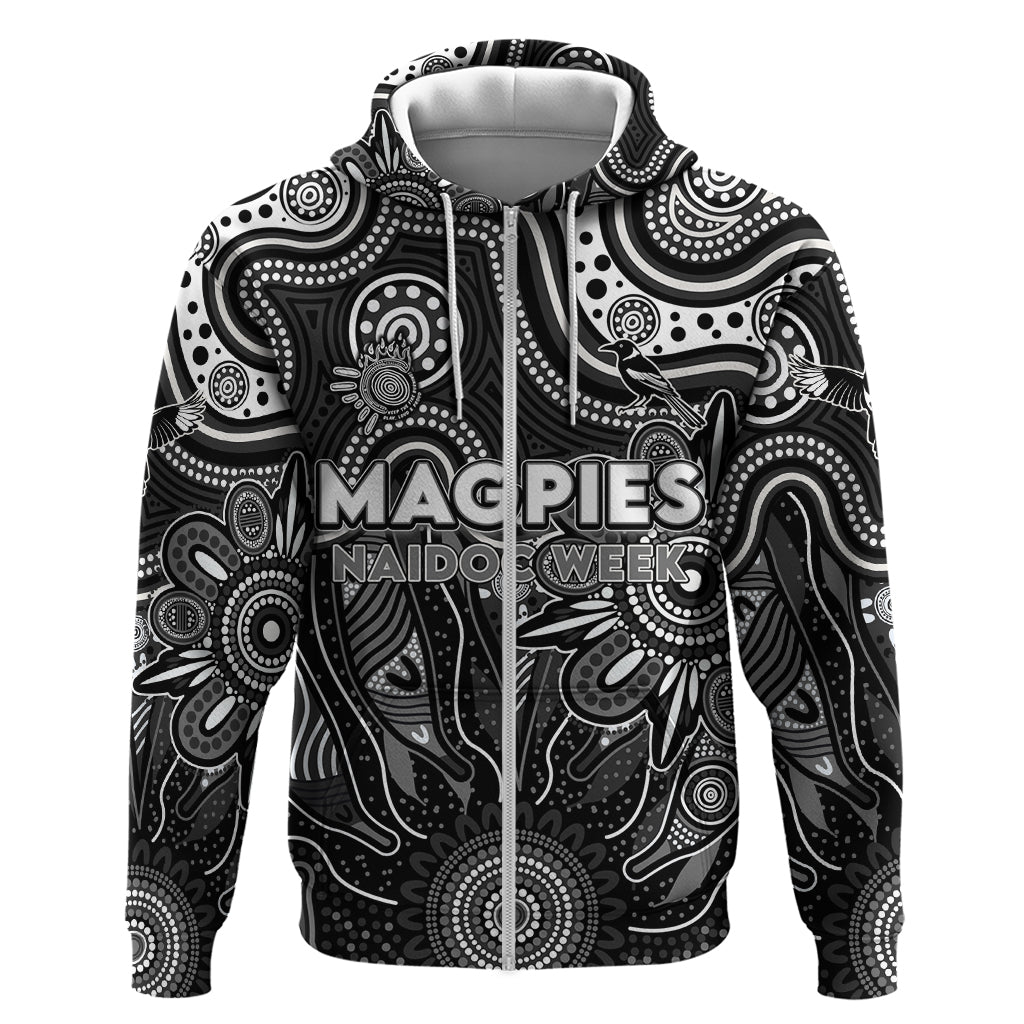 Personalised Magpies NAIDOC Week 2024 Hoodie Aussie Aboriginal Art - Vibe Hoodie Shop