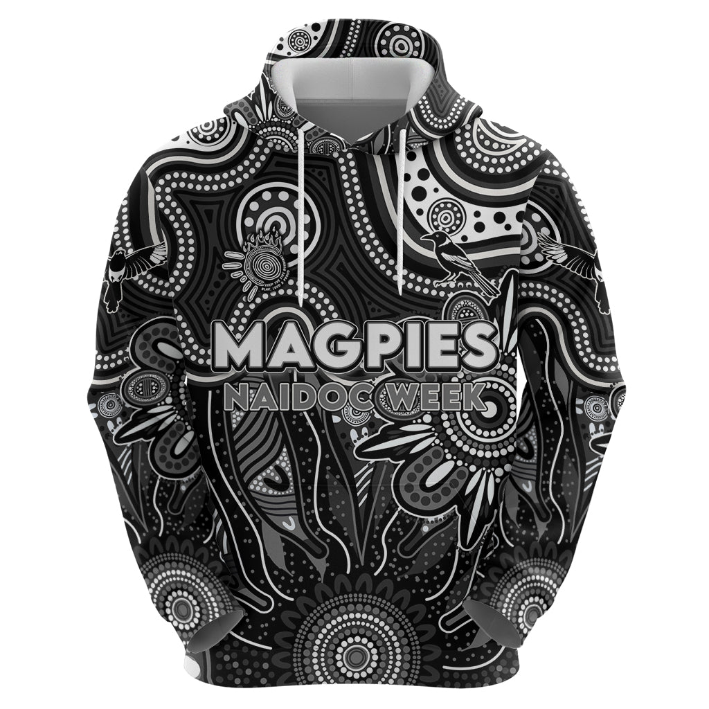 Personalised Magpies NAIDOC Week 2024 Hoodie Aussie Aboriginal Art - Vibe Hoodie Shop