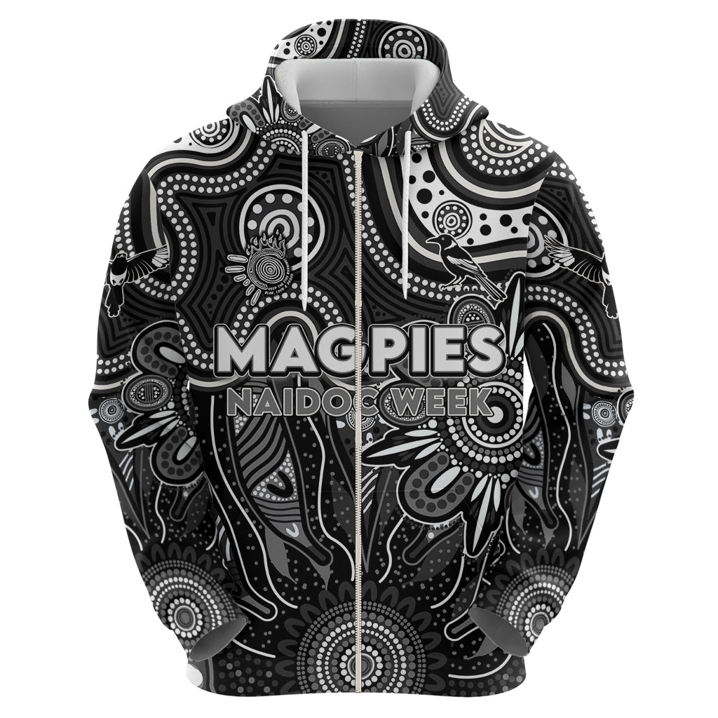 Personalised Magpies NAIDOC Week 2024 Hoodie Aussie Aboriginal Art - Vibe Hoodie Shop
