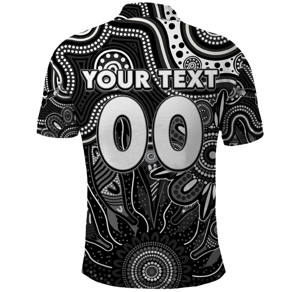 Personalised Magpies NAIDOC Week 2024 Polo Shirt Aussie Aboriginal Art - Vibe Hoodie Shop