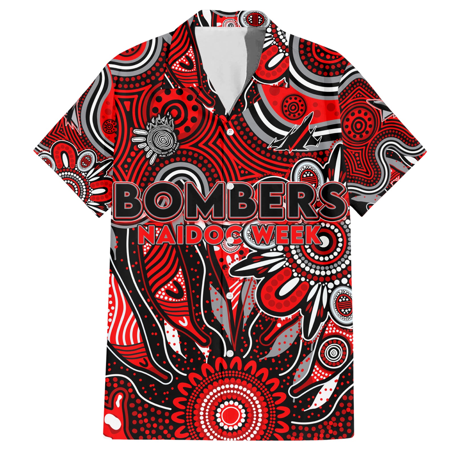 Personalised Bombers NAIDOC Week 2024 Hawaiian Shirt Aussie Aboriginal Art - Vibe Hoodie Shop