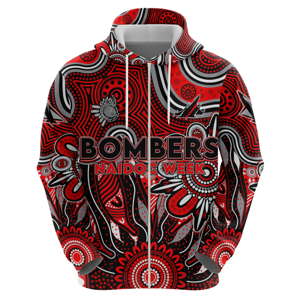 Personalised Bombers NAIDOC Week 2024 Hoodie Aussie Aboriginal Art - Vibe Hoodie Shop