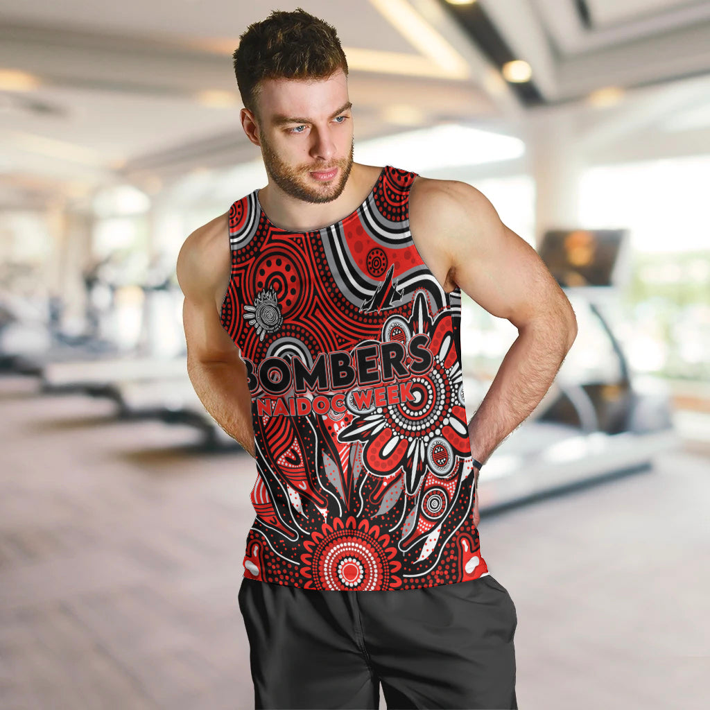 Personalised Bombers NAIDOC Week 2024 Men Tank Top Aussie Aboriginal Art - Vibe Hoodie Shop