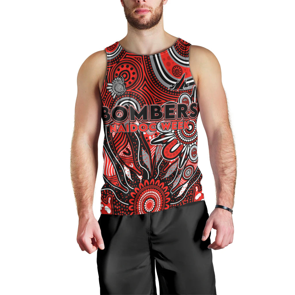 Personalised Bombers NAIDOC Week 2024 Men Tank Top Aussie Aboriginal Art - Vibe Hoodie Shop