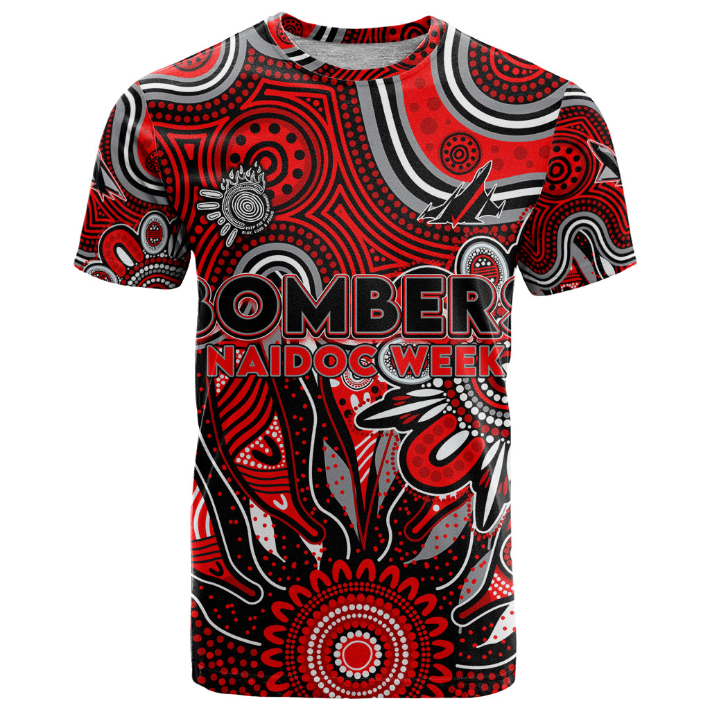 Personalised Bombers NAIDOC Week 2024 T Shirt Aussie Aboriginal Art - Vibe Hoodie Shop