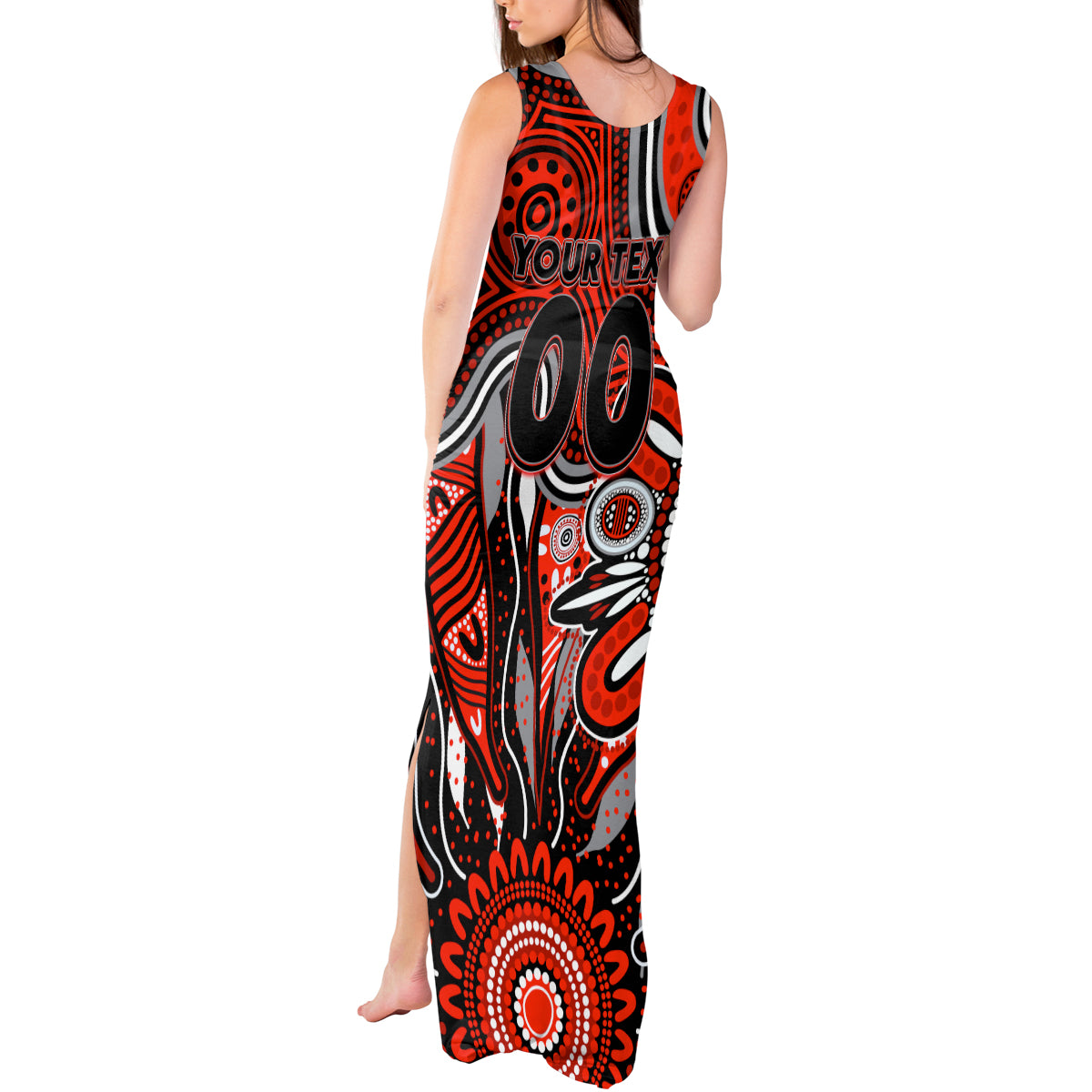 Personalised Bombers NAIDOC Week 2024 Tank Maxi Dress Aussie Aboriginal Art