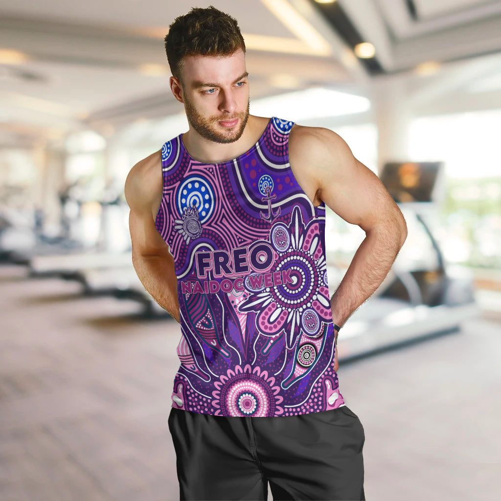 Personalised Freo NAIDOC Week 2024 Men Tank Top Aussie Aboriginal Art - Vibe Hoodie Shop