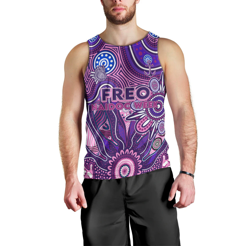 Personalised Freo NAIDOC Week 2024 Men Tank Top Aussie Aboriginal Art - Vibe Hoodie Shop
