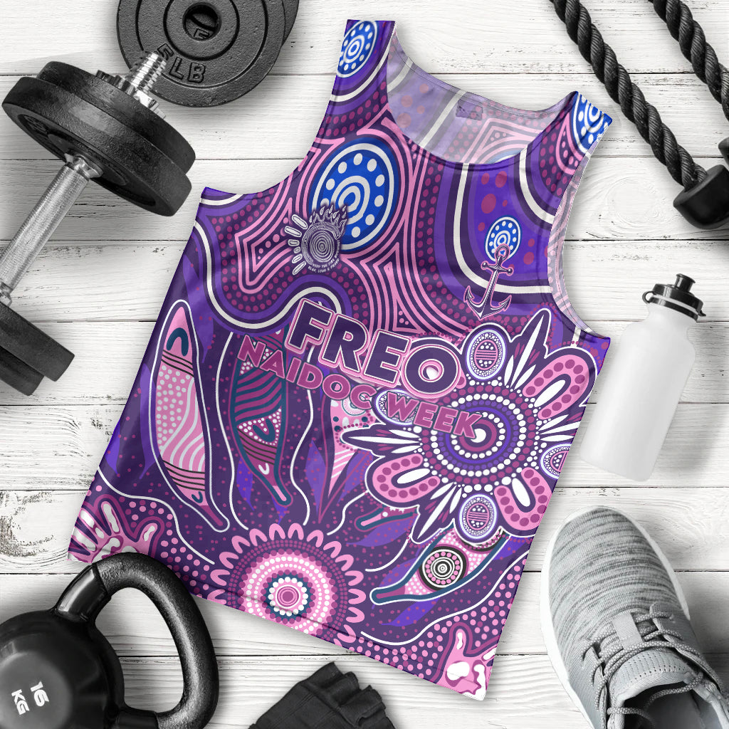Personalised Freo NAIDOC Week 2024 Men Tank Top Aussie Aboriginal Art - Vibe Hoodie Shop