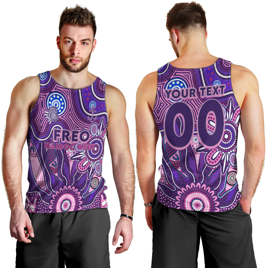 Personalised Freo NAIDOC Week 2024 Men Tank Top Aussie Aboriginal Art - Vibe Hoodie Shop