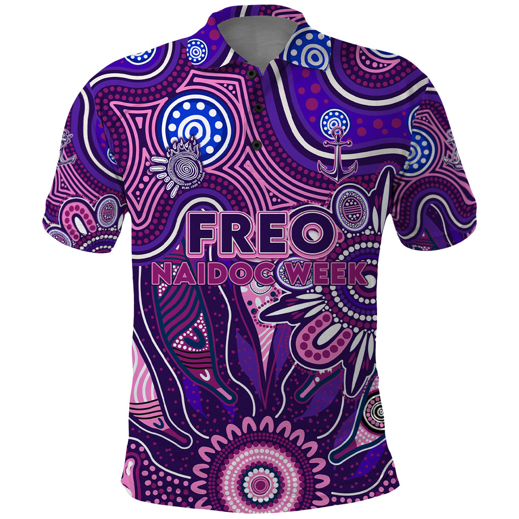 Personalised Freo NAIDOC Week 2024 Polo Shirt Aussie Aboriginal Art - Vibe Hoodie Shop