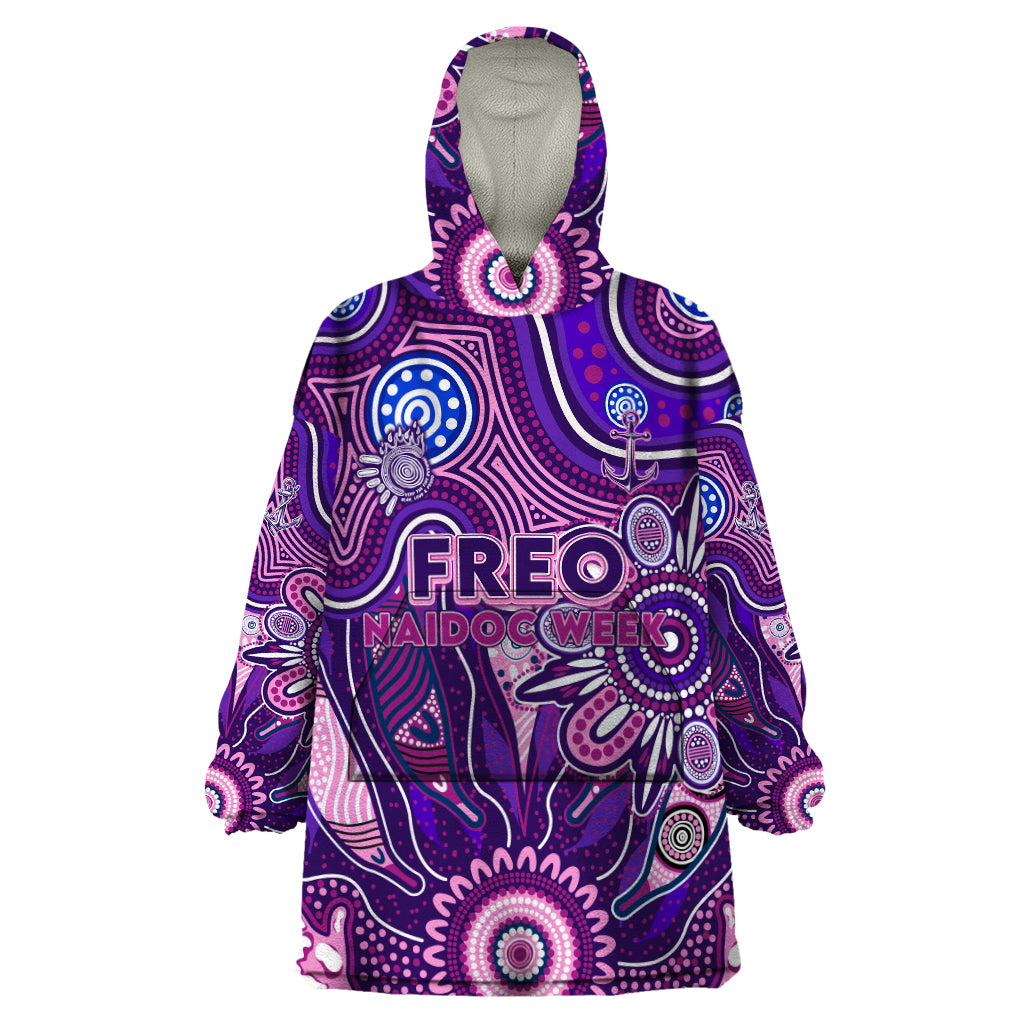 Personalised Freo NAIDOC Week 2024 Wearable Blanket Hoodie Aussie Aboriginal Art - Vibe Hoodie Shop