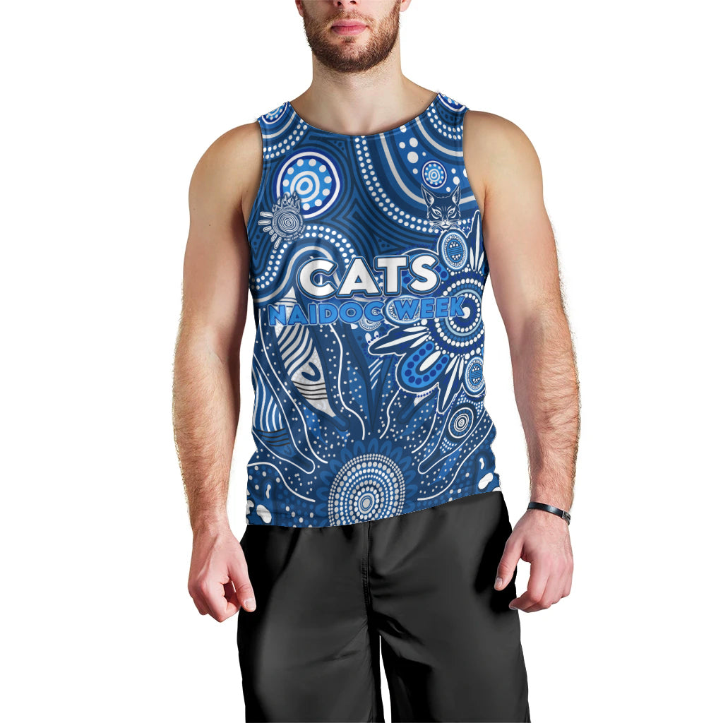 Personalised Cats NAIDOC Week 2024 Men Tank Top Aussie Aboriginal Art - Vibe Hoodie Shop