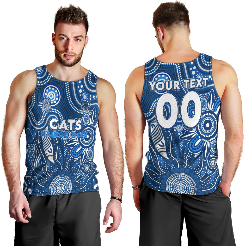 Personalised Cats NAIDOC Week 2024 Men Tank Top Aussie Aboriginal Art - Vibe Hoodie Shop