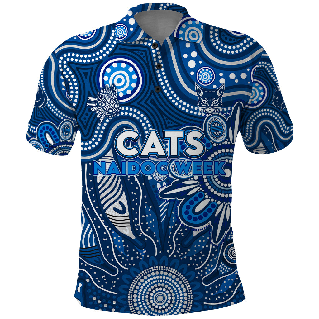 Personalised Cats NAIDOC Week 2024 Polo Shirt Aussie Aboriginal Art - Vibe Hoodie Shop