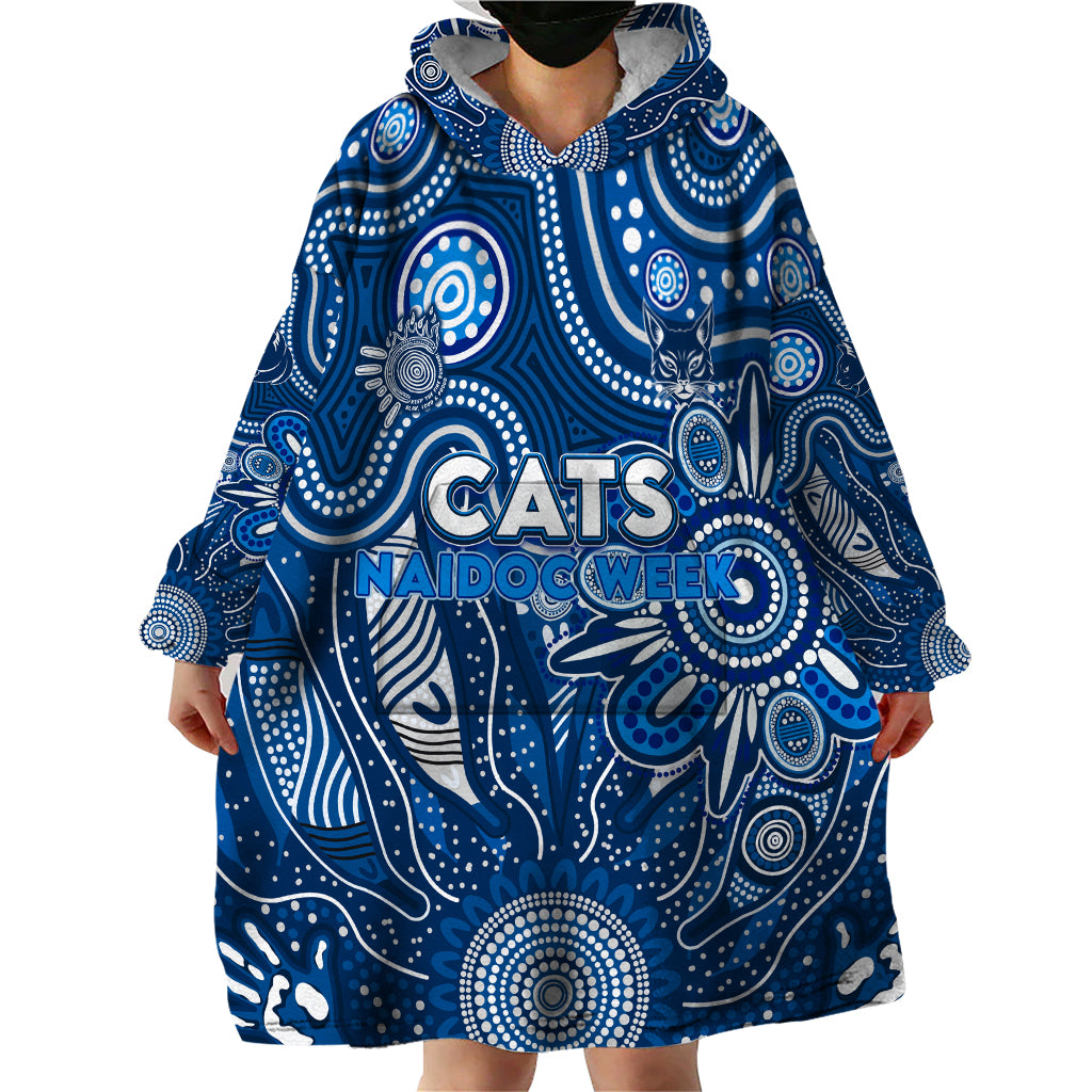 Personalised Cats NAIDOC Week 2024 Wearable Blanket Hoodie Aussie Aboriginal Art - Vibe Hoodie Shop