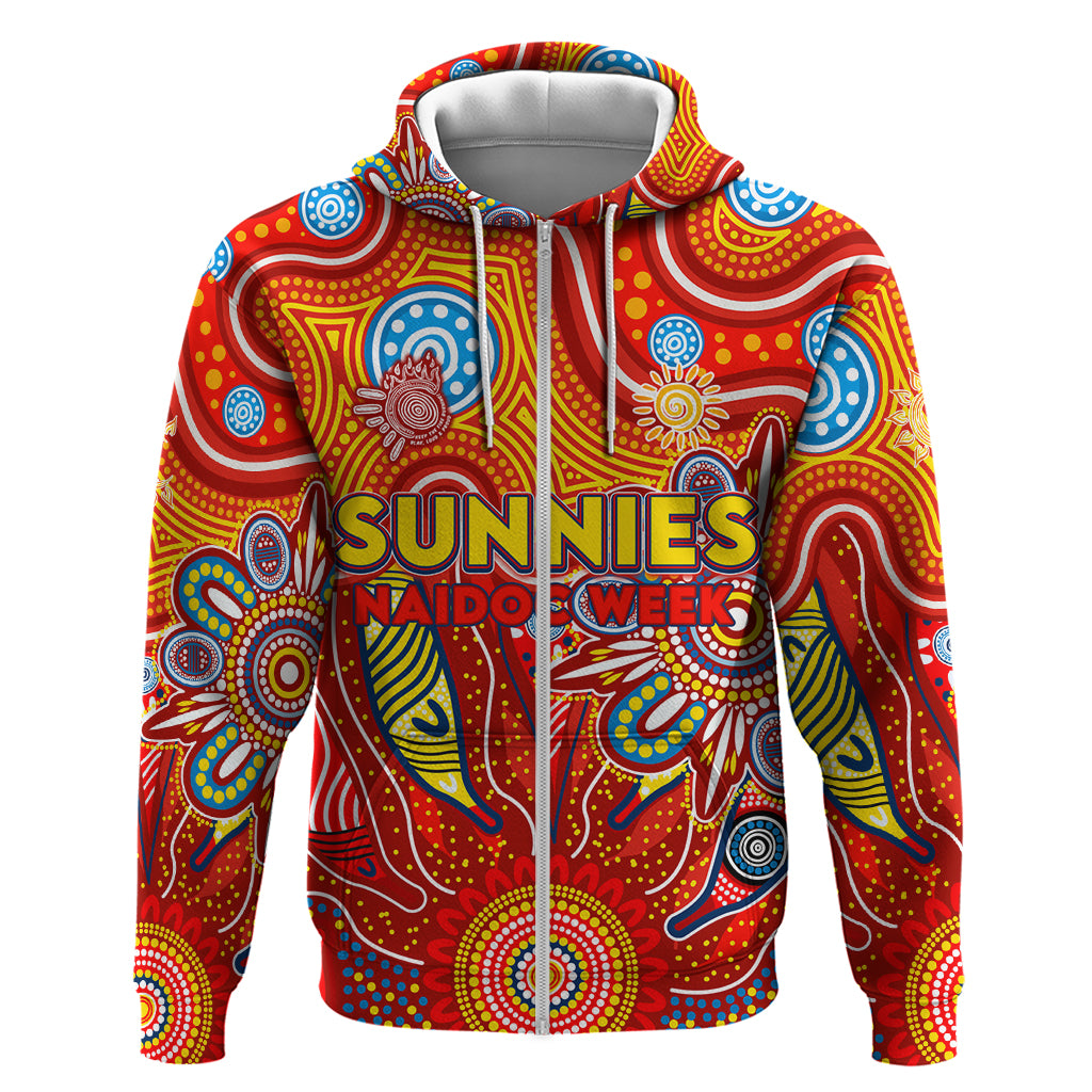 Personalised Sunnies NAIDOC Week 2024 Hoodie Aussie Aboriginal Art - Vibe Hoodie Shop
