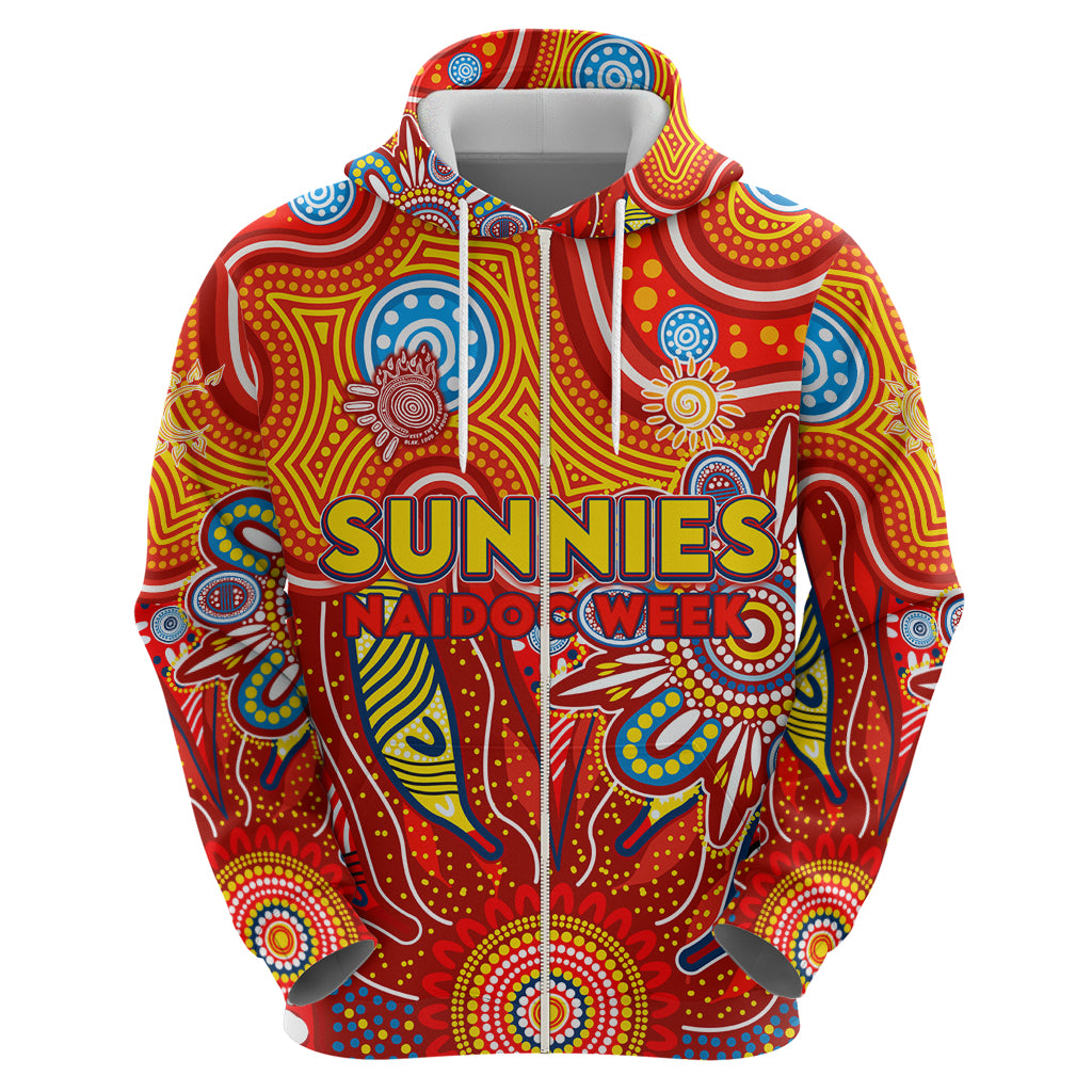 Personalised Sunnies NAIDOC Week 2024 Hoodie Aussie Aboriginal Art - Vibe Hoodie Shop