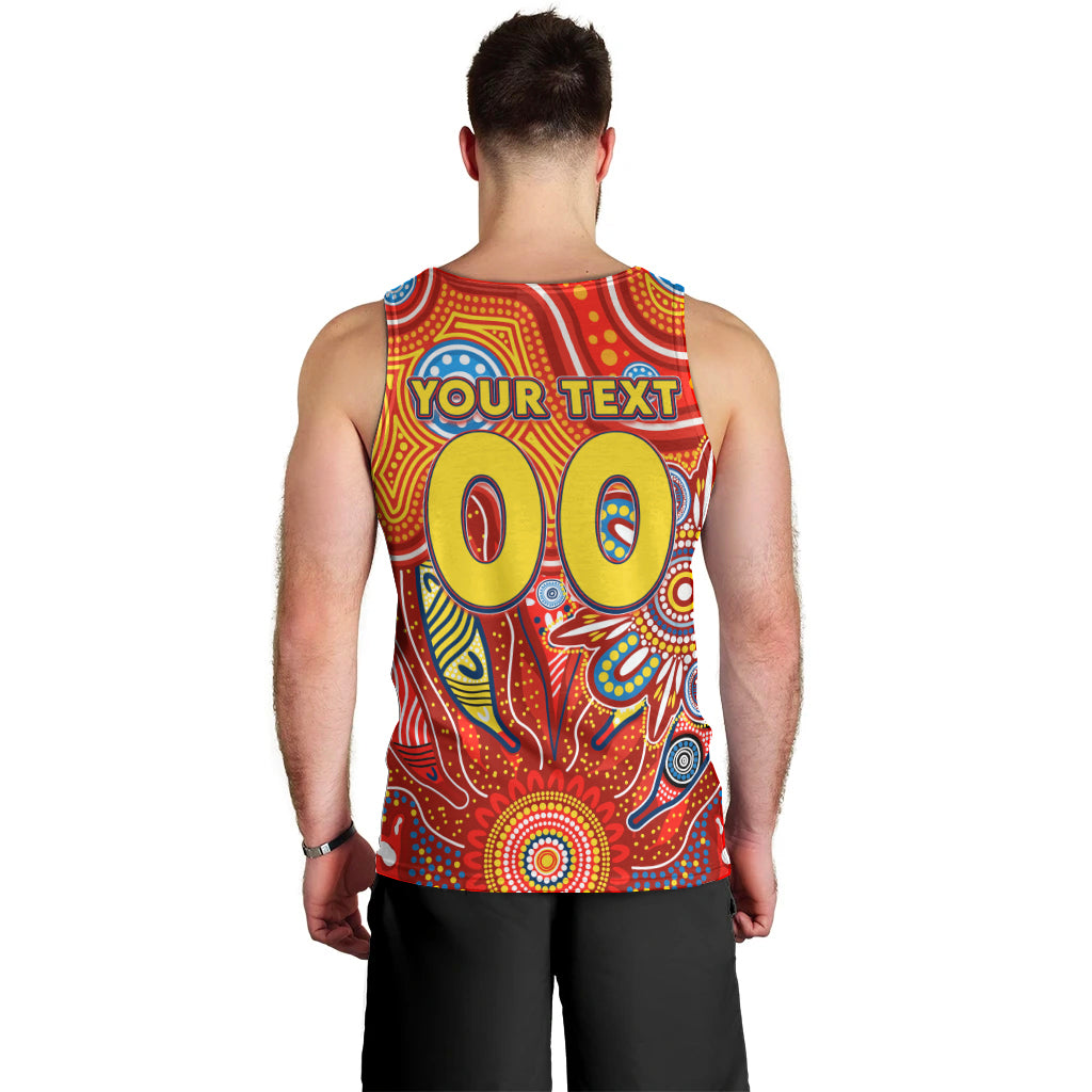 Personalised Sunnies NAIDOC Week 2024 Men Tank Top Aussie Aboriginal Art - Vibe Hoodie Shop