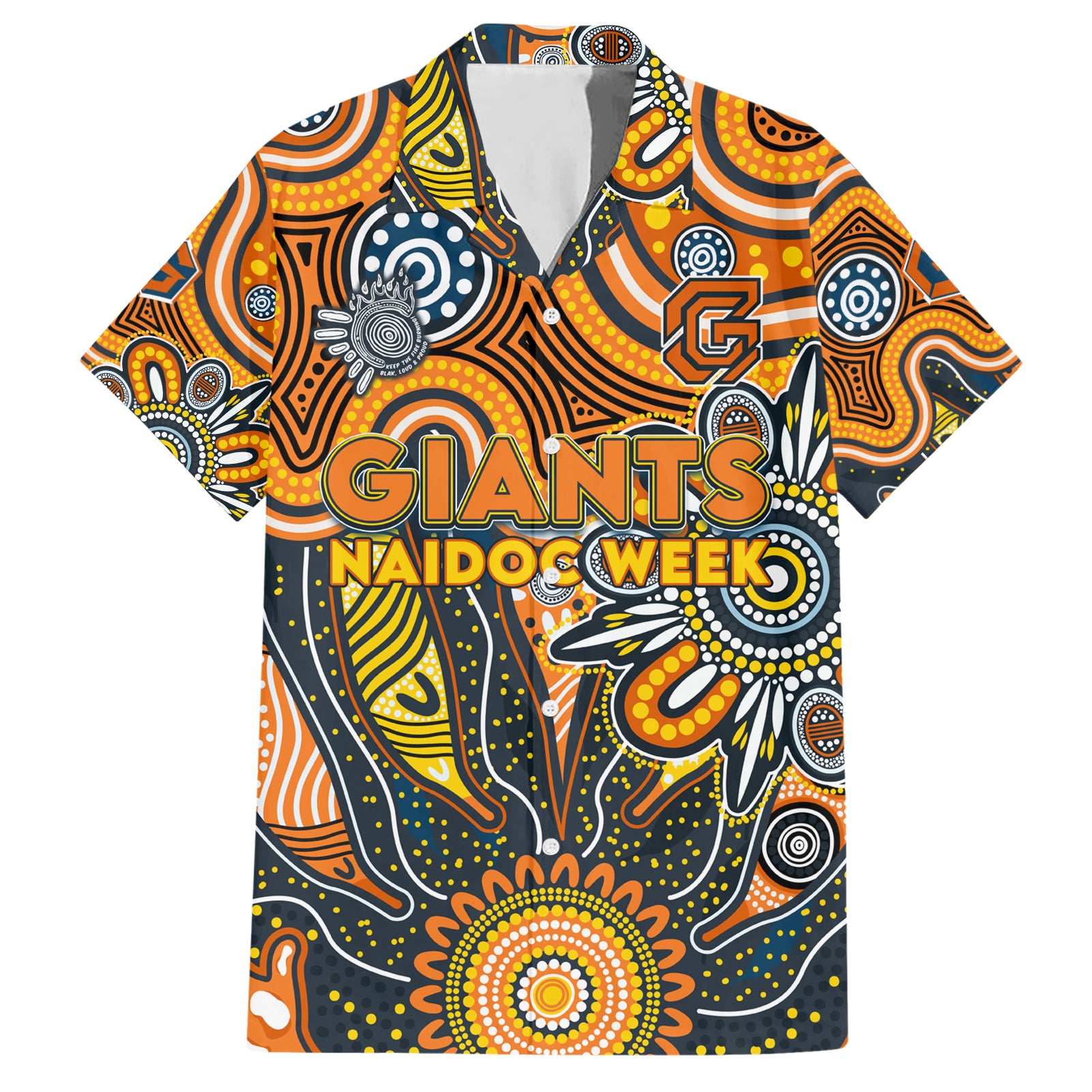 Personalised Giants NAIDOC Week 2024 Hawaiian Shirt Aussie Aboriginal Art - Vibe Hoodie Shop