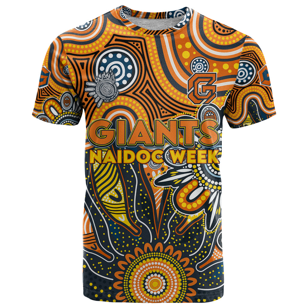 Personalised Giants NAIDOC Week 2024 T Shirt Aussie Aboriginal Art - Vibe Hoodie Shop