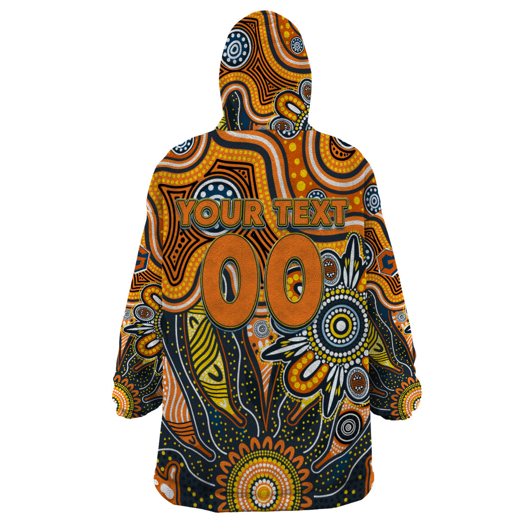 Personalised Giants NAIDOC Week 2024 Wearable Blanket Hoodie Aussie Aboriginal Art - Vibe Hoodie Shop