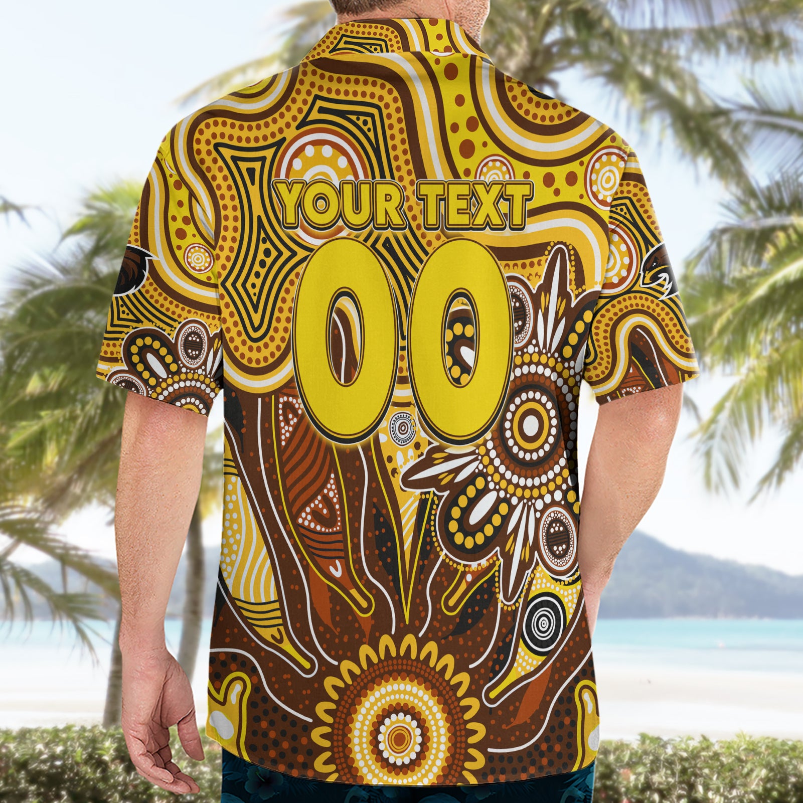 Personalised Hawks NAIDOC Week 2024 Hawaiian Shirt Aussie Aboriginal Art - Vibe Hoodie Shop