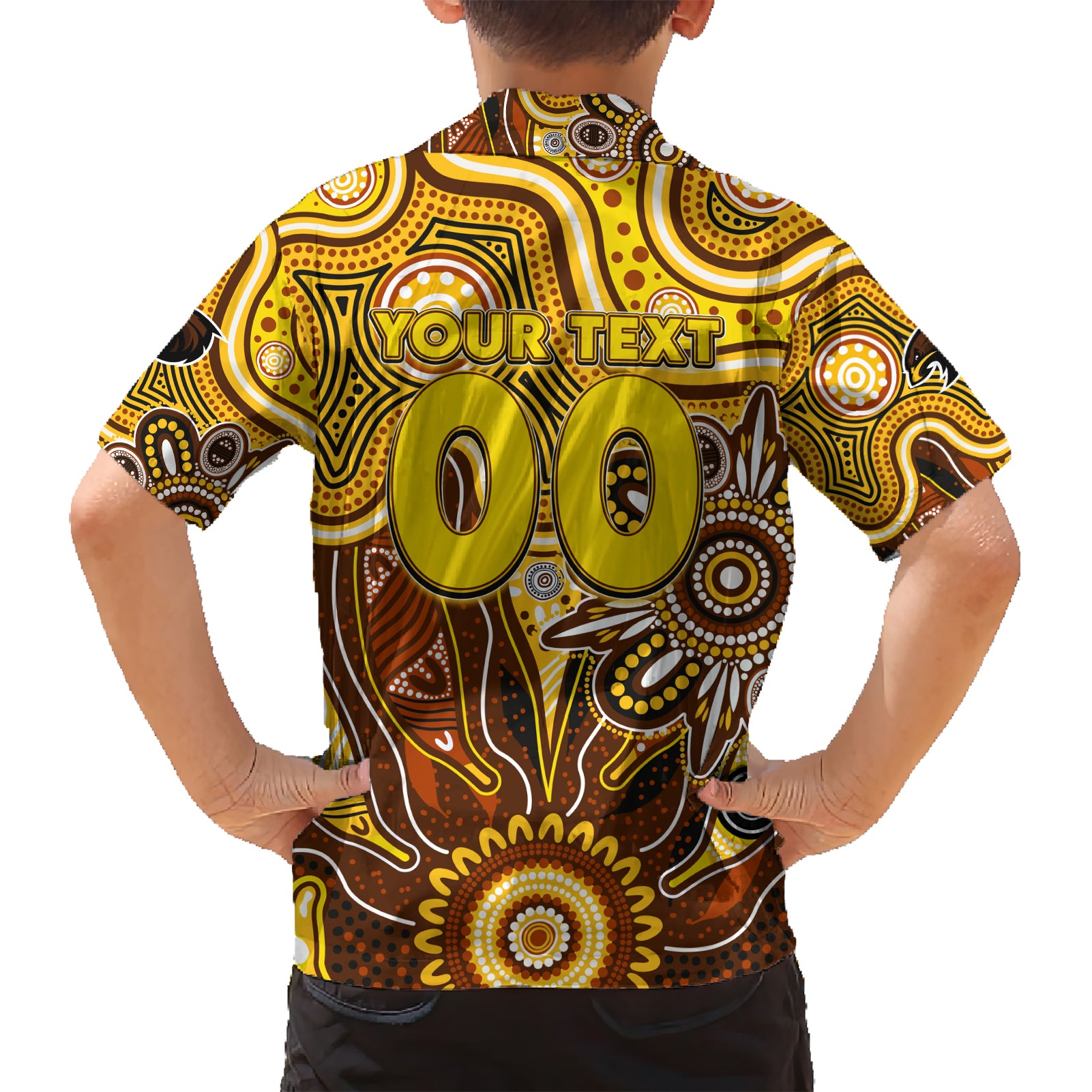 Personalised Hawks NAIDOC Week 2024 Hawaiian Shirt Aussie Aboriginal Art - Vibe Hoodie Shop