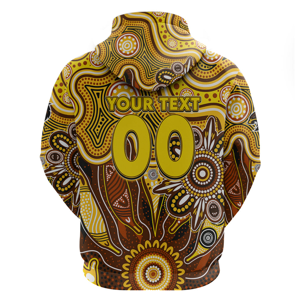 Personalised Hawks NAIDOC Week 2024 Hoodie Aussie Aboriginal Art - Vibe Hoodie Shop