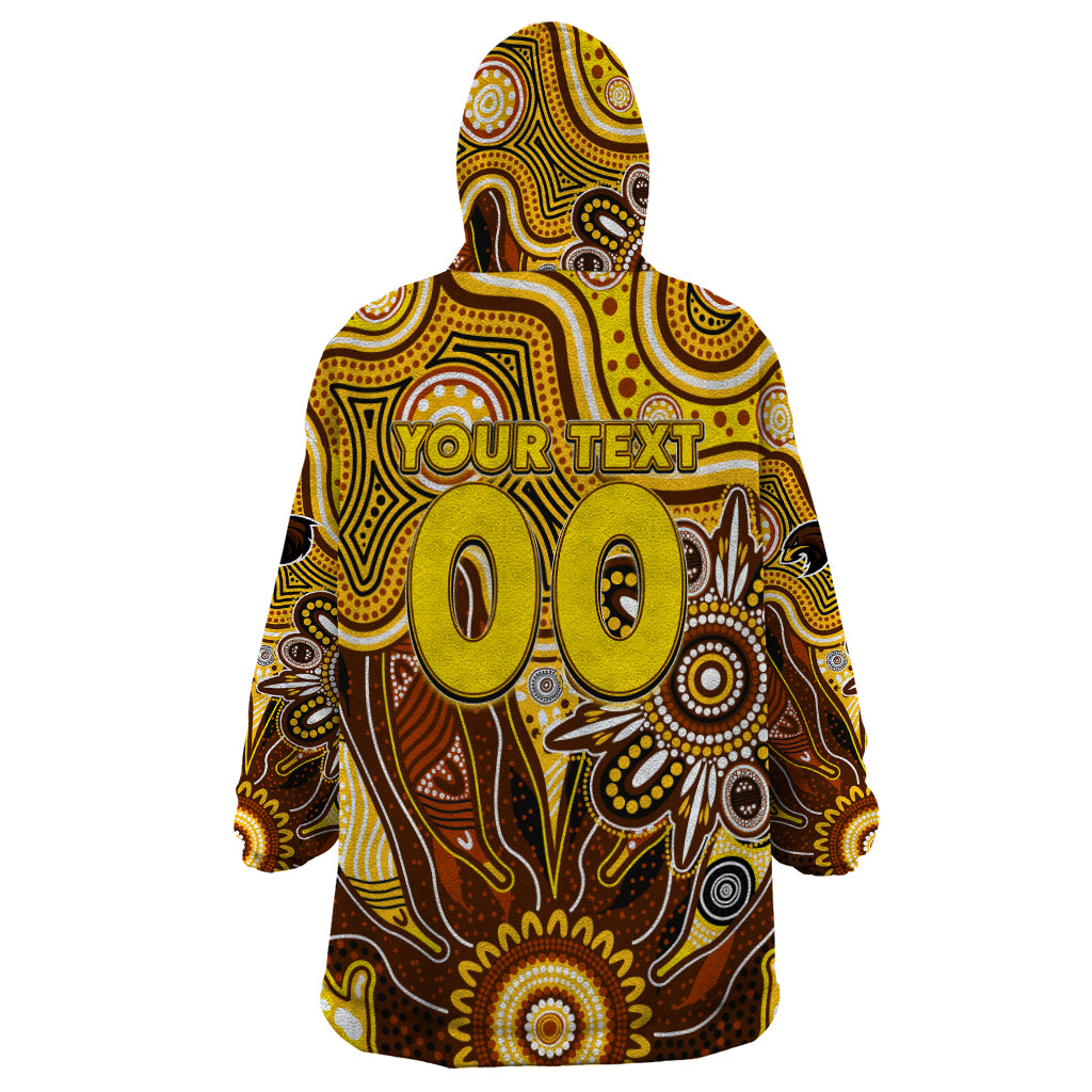 Personalised Hawks NAIDOC Week 2024 Wearable Blanket Hoodie Aussie Aboriginal Art - Vibe Hoodie Shop