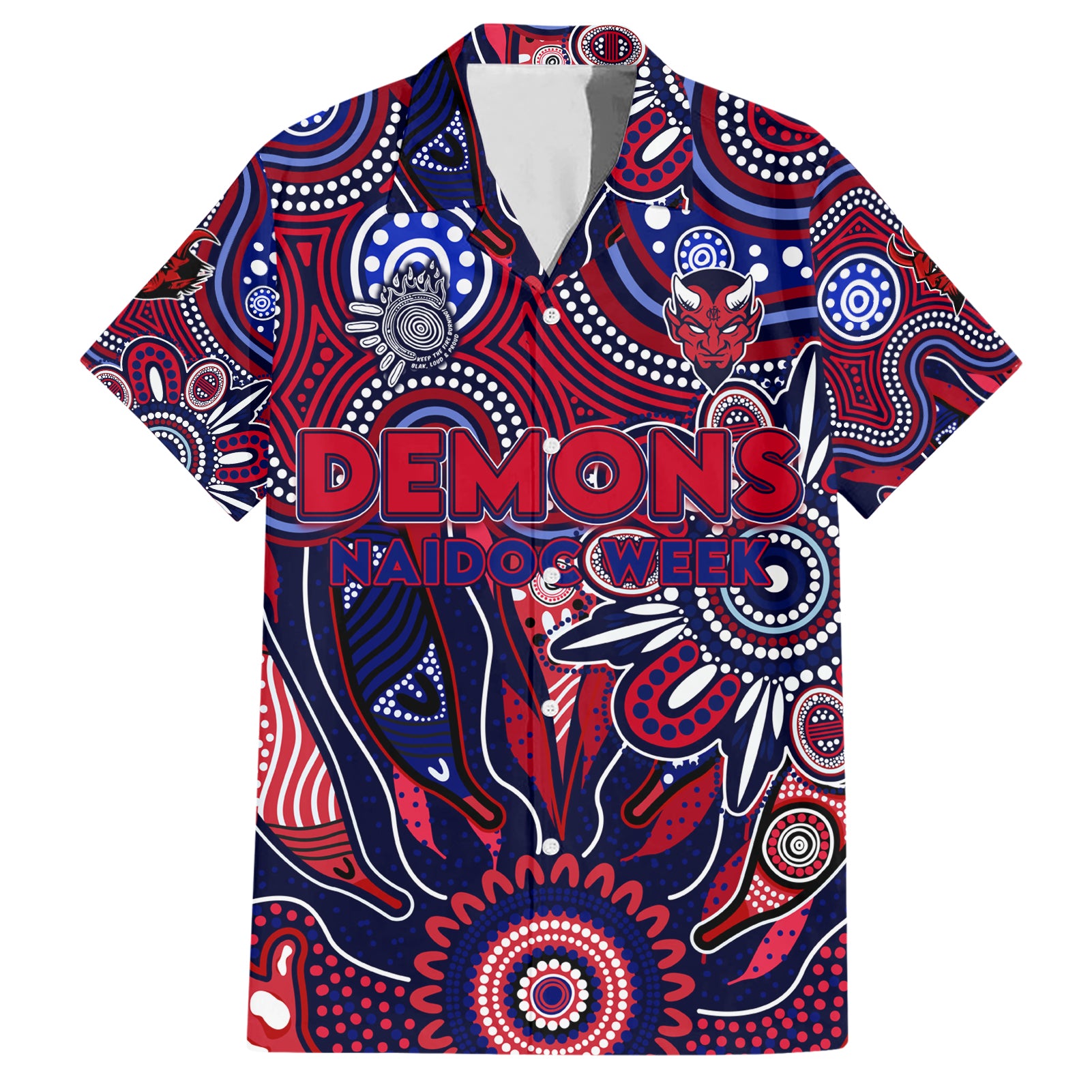 Personalised Demons NAIDOC Week 2024 Hawaiian Shirt Aussie Aboriginal Art - Vibe Hoodie Shop