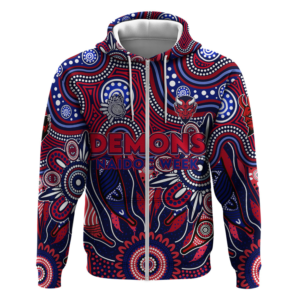 Personalised Demons NAIDOC Week 2024 Hoodie Aussie Aboriginal Art - Vibe Hoodie Shop