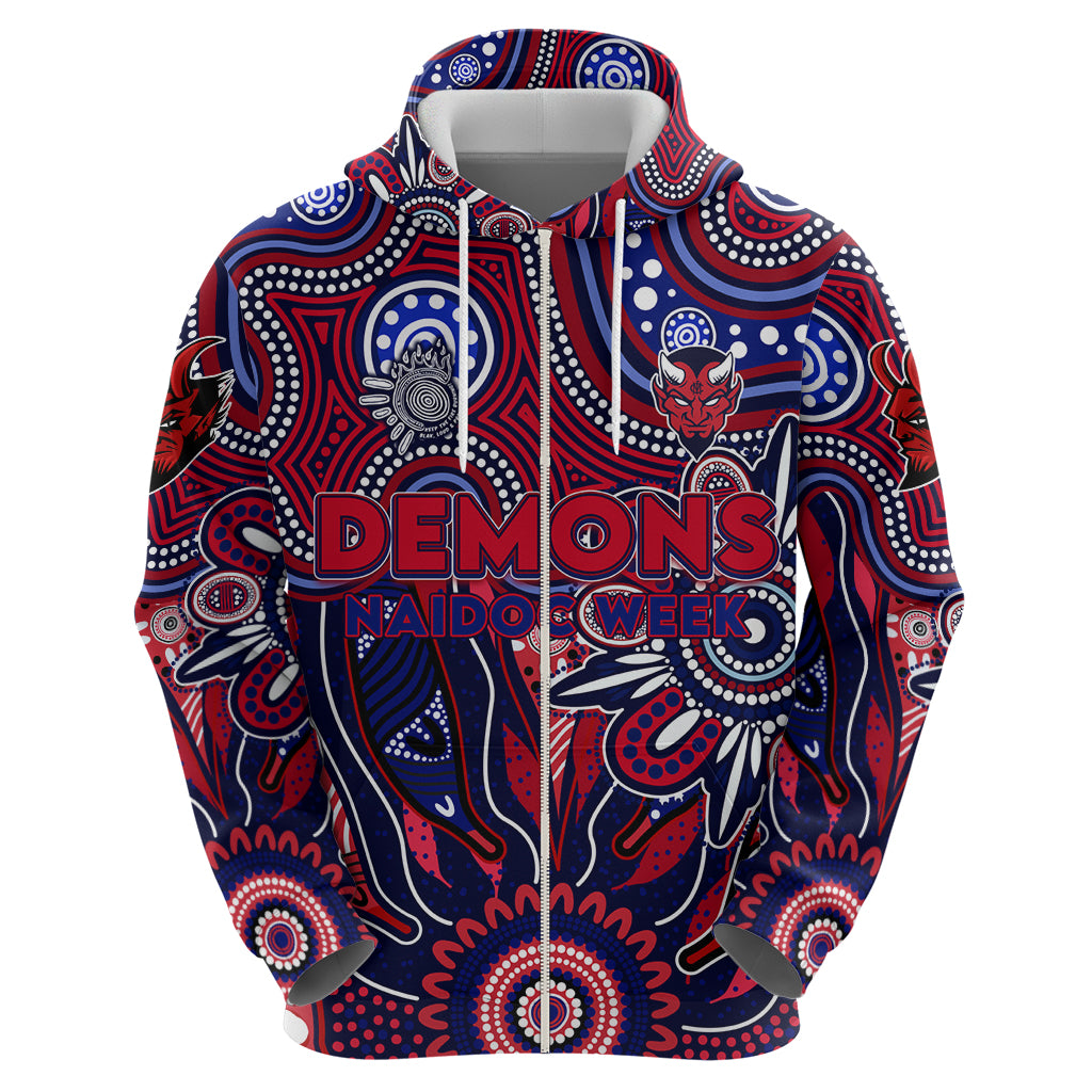 Personalised Demons NAIDOC Week 2024 Hoodie Aussie Aboriginal Art - Vibe Hoodie Shop