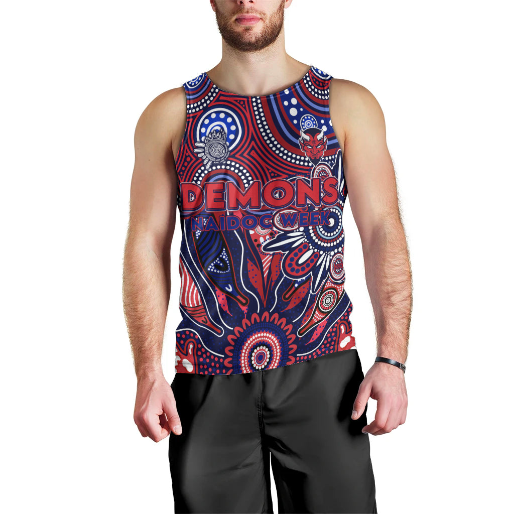 Personalised Demons NAIDOC Week 2024 Men Tank Top Aussie Aboriginal Art - Vibe Hoodie Shop