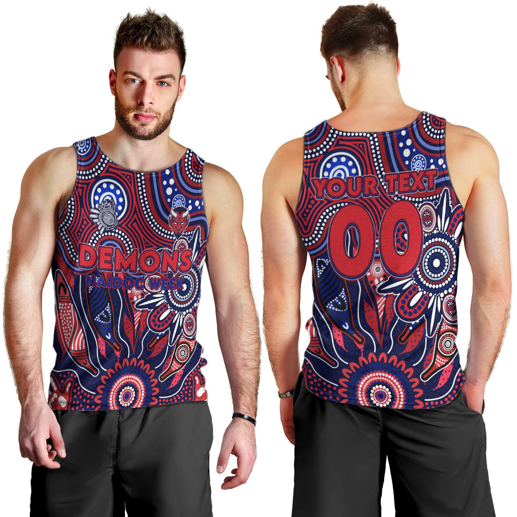 Personalised Demons NAIDOC Week 2024 Men Tank Top Aussie Aboriginal Art - Vibe Hoodie Shop