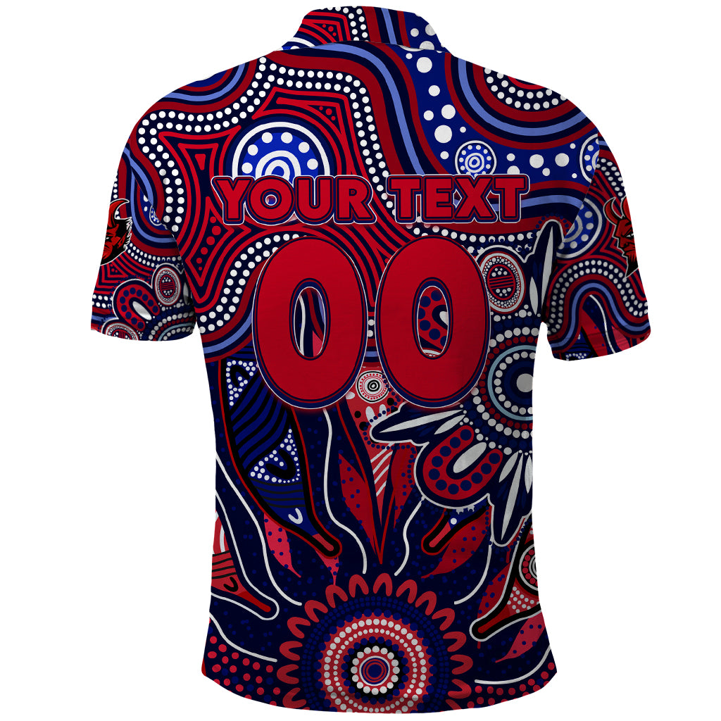 Personalised Demons NAIDOC Week 2024 Polo Shirt Aussie Aboriginal Art - Vibe Hoodie Shop