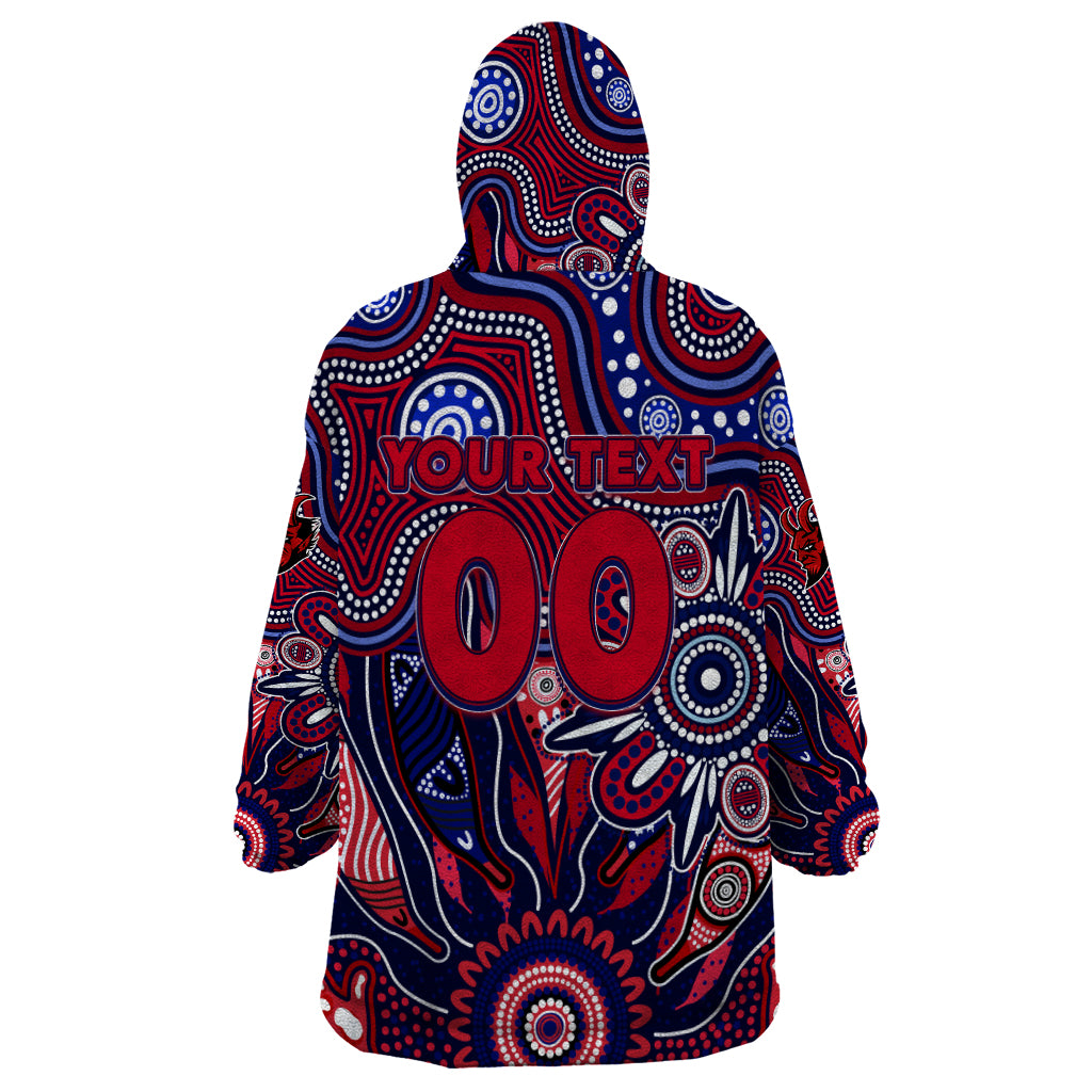 Personalised Demons NAIDOC Week 2024 Wearable Blanket Hoodie Aussie Aboriginal Art - Vibe Hoodie Shop