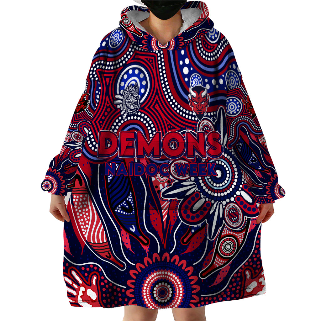 Personalised Demons NAIDOC Week 2024 Wearable Blanket Hoodie Aussie Aboriginal Art - Vibe Hoodie Shop