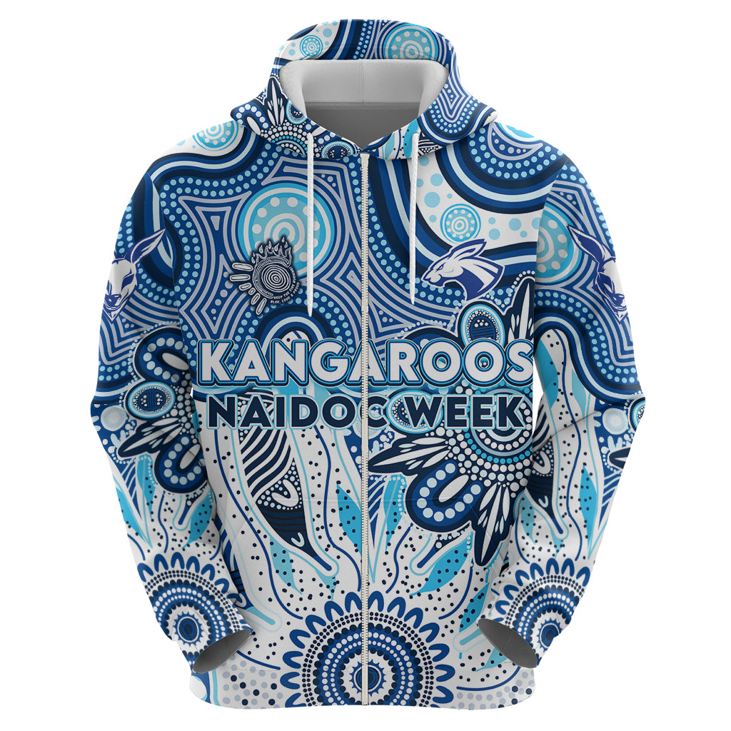 Personalised Kangaroos NAIDOC Week 2024 Hoodie Aussie Aboriginal Art - Vibe Hoodie Shop