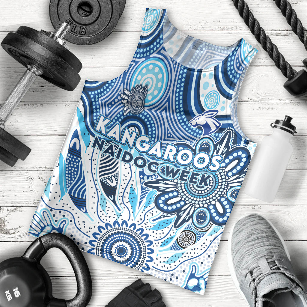 Personalised Kangaroos NAIDOC Week 2024 Men Tank Top Aussie Aboriginal Art - Vibe Hoodie Shop