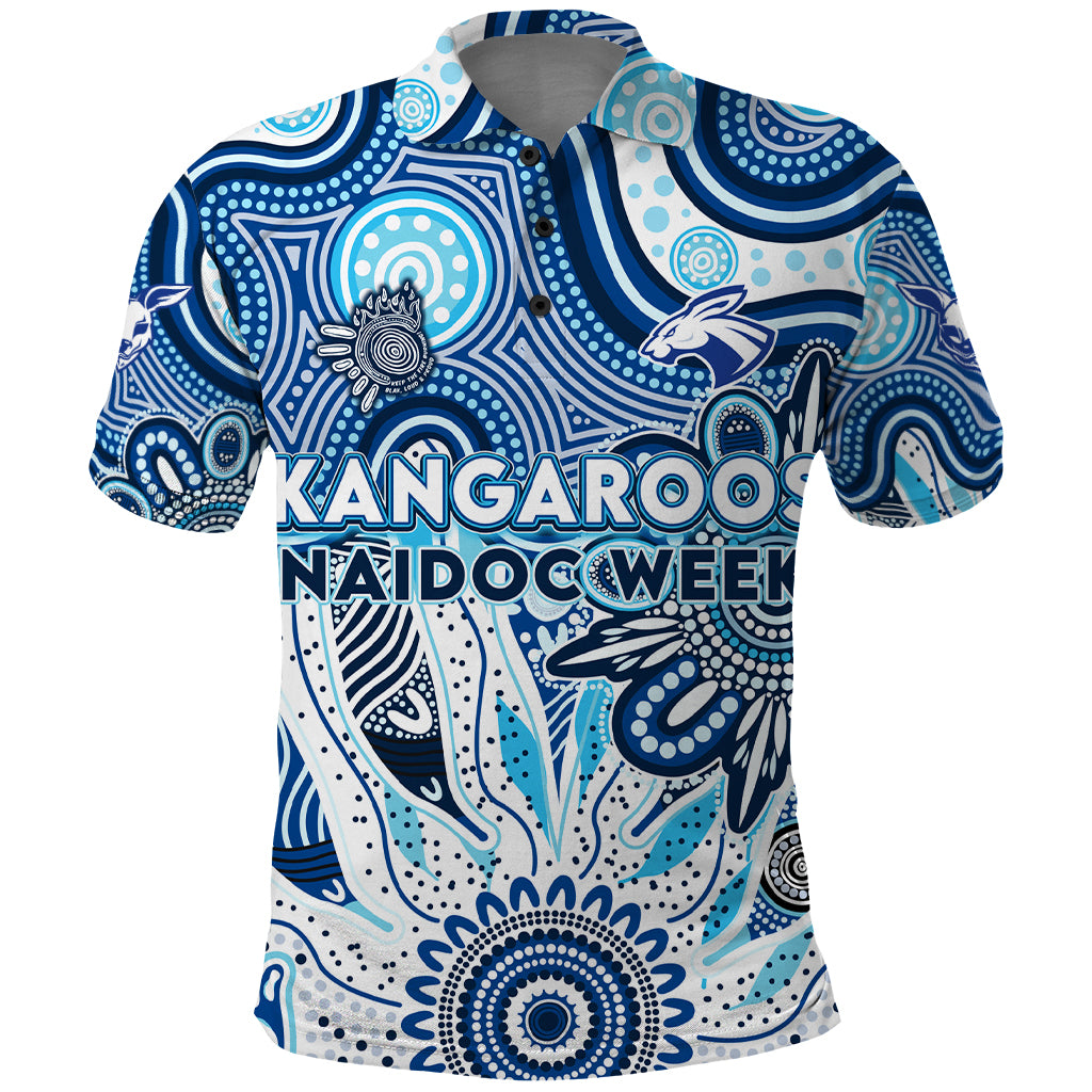 Personalised Kangaroos NAIDOC Week 2024 Polo Shirt Aussie Aboriginal Art - Vibe Hoodie Shop