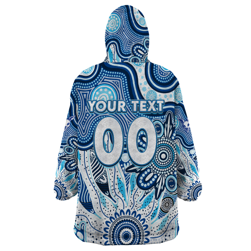 Personalised Kangaroos NAIDOC Week 2024 Wearable Blanket Hoodie Aussie Aboriginal Art - Vibe Hoodie Shop