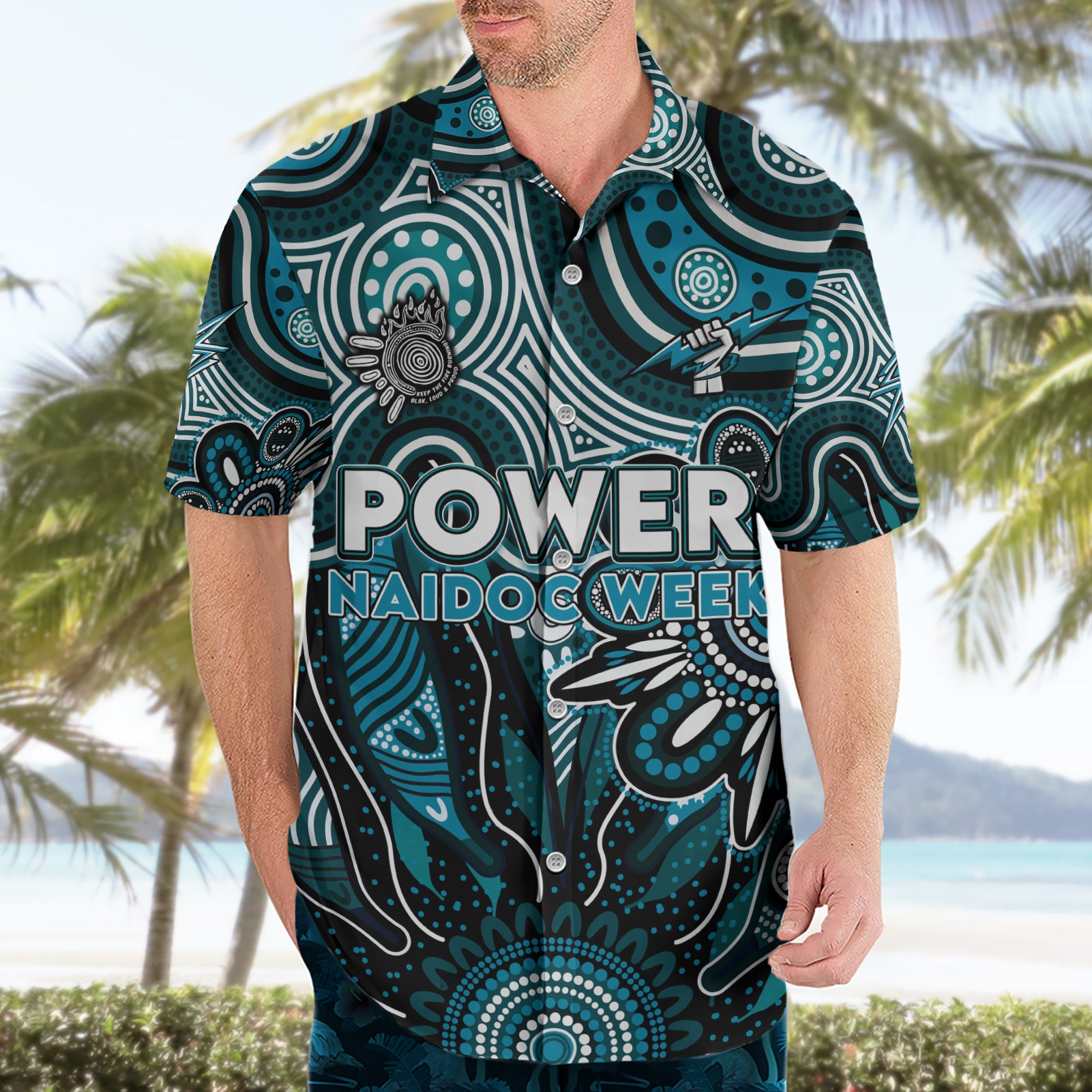 Personalised Power NAIDOC Week 2024 Hawaiian Shirt Aussie Aboriginal Art - Vibe Hoodie Shop